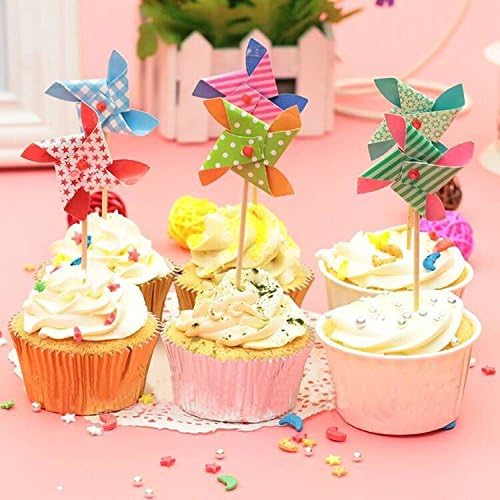 Zeavola Kite Cupcake Toppers - party wedding birthday decoration，Pack of 12