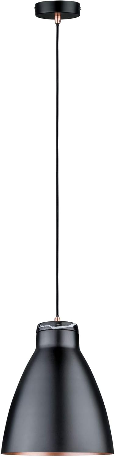 Paulmann 79609 Neordic Roald Pendant luminaire max. 1x20W Pendant lamp for E27 Lamps Ceiling lamp Black matt/Copper matt 230V Metal/Marble Without lamp - Image 3