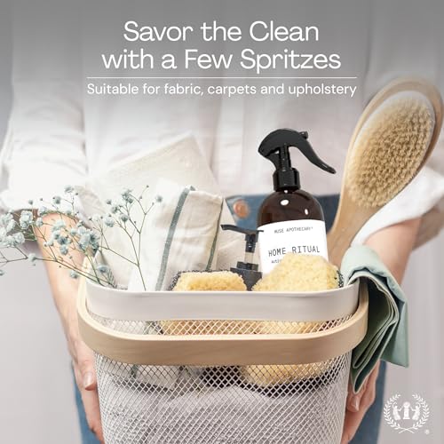 Muse Apothecary Home Ritual Active Odor Eliminator Spray - Furniture Deodorizer Spray & Bathroom Odor Eliminator for Home - Essential Oil Air Freshener - 4oz, Fresh Linen