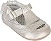 Robeez Girls' Ruby T-Strap Mary Jane, Warm Grey, 9-12 Months M US Infant