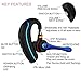 Bluetooth Headset, HandsFree Wireless Earpiece V4.1 with Mic for Business/Office/Driving, Support iPhone/Samsung and Other Android Cellphones (Black-c)