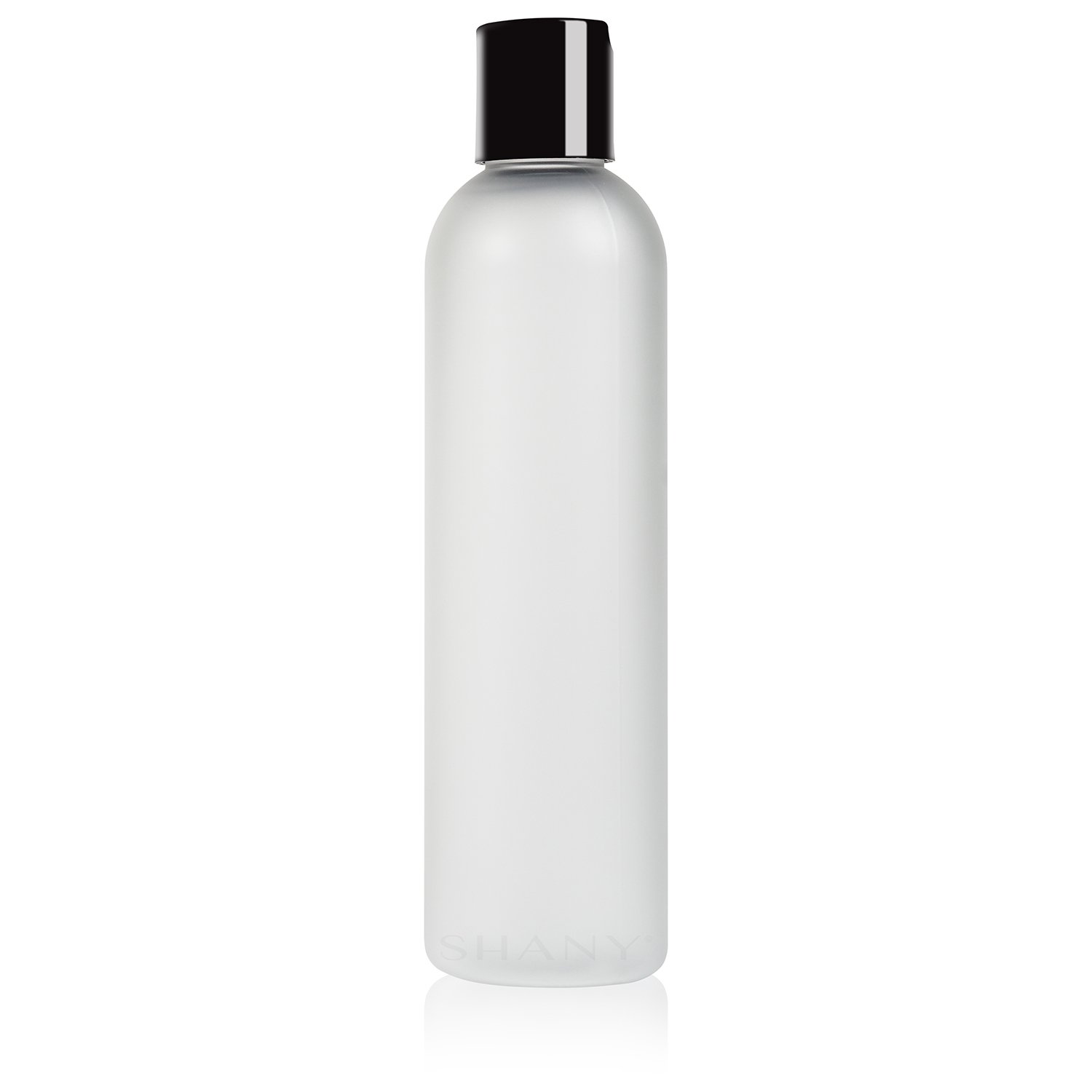 SHANY Frosted Plastic PET Cosmo Bullet Squeeze Bottle/Flip Cap Lid - Portable Liquid Container in Travel Size Bottle - BPA-Free - 8oz