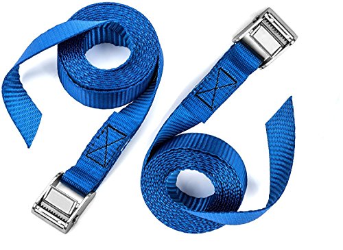 VVHOOY 12ft Premium Lashing Straps, Quality Cargo Strap Lock Cam Buckle, 250 lbs Max Break Strength for Lashing Straps for Kayak, Canoe Multi-Purpose and Vehicle Roof Racks