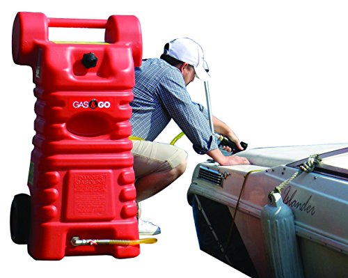 Gas & Go GG-25PFC Red 25-Gallon Rolling Gas Caddy