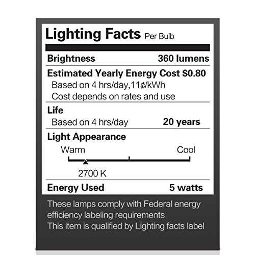 (Pack of 6, Warm White) Sunthin 5w Mr16 Led Bulbs, 50w Equivalent, Recessed Lighting, MR16 LED, LED Spotlight, 360lm, 45 - Thumbnail 7