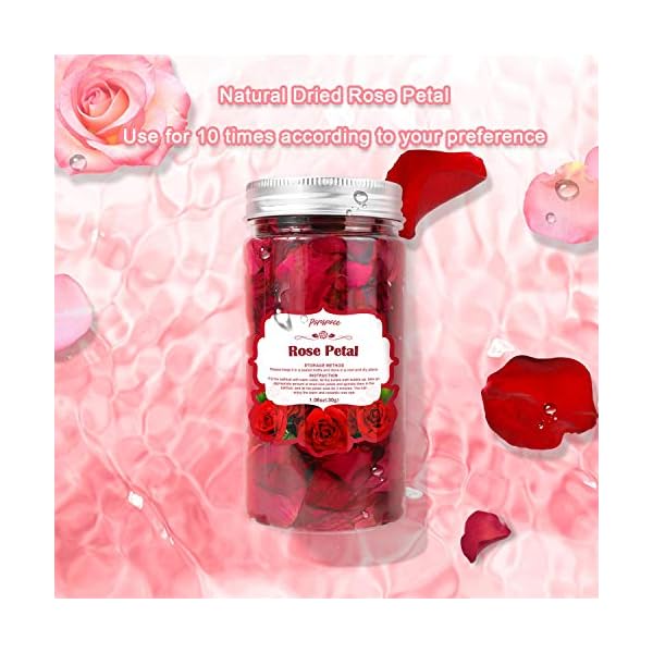 Panspace Bath Bomb Gift Set for Women, 4 Organic Bath Bombs with 2 Scented Candles & 1 Dried Rose Petals, Bubble Fizzies…