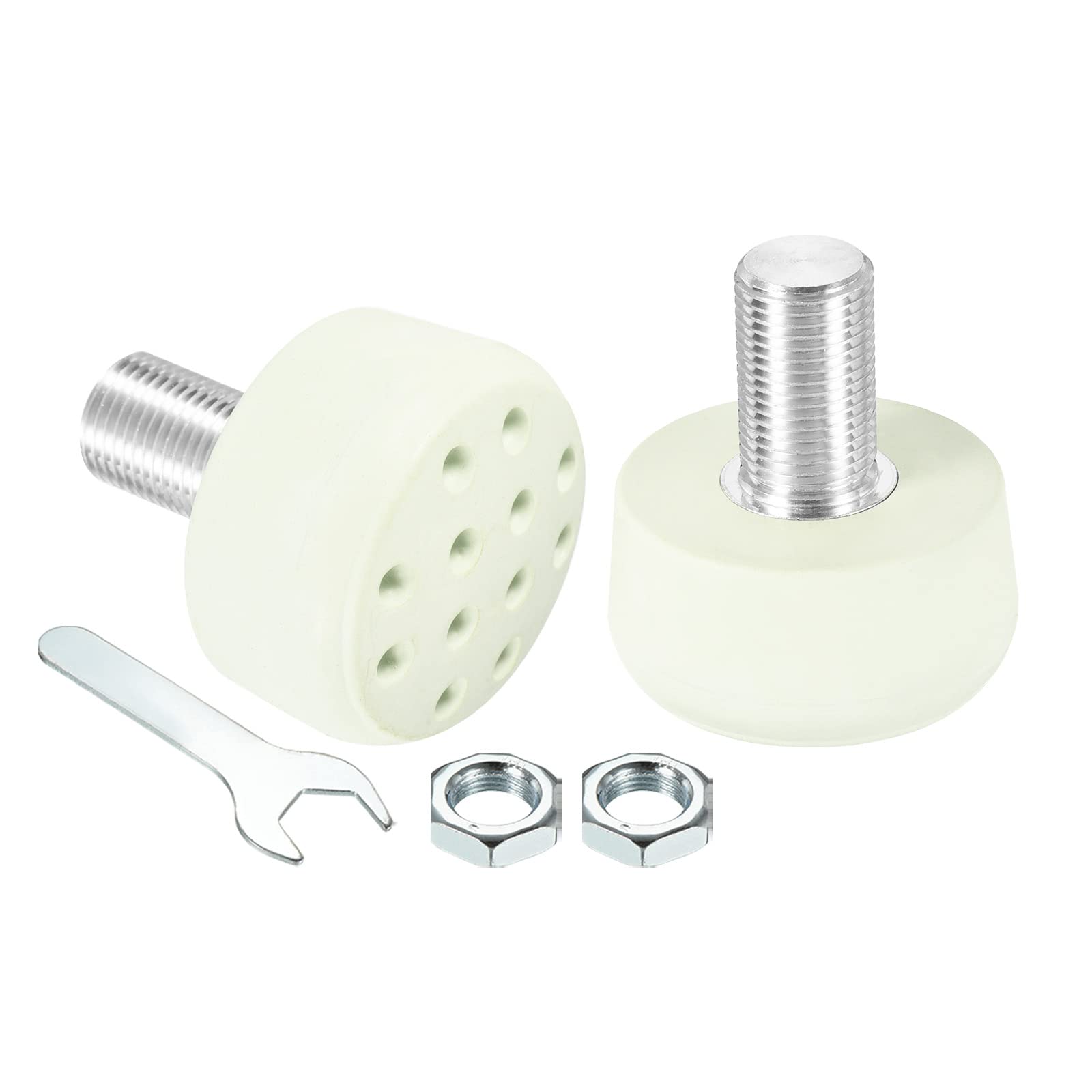 PATIKIL Roller Skate Toe Stops with 0.6'' Bolts, 1 Pair 82A Rubber Brake Stoppers Block with Holes for Roller Skate Accessories Replacement, Green