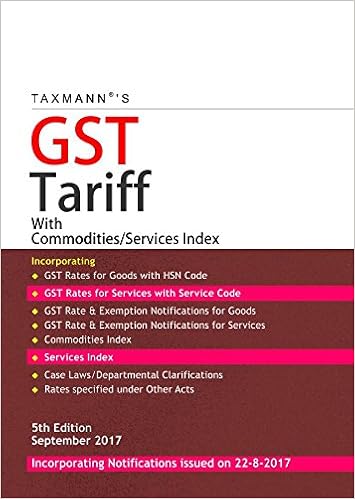 GST Tariff with Commodities /Services Index