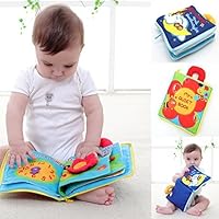 YOOMUN 2PCS Soft Cloth Baby Books --Non-Toxic, Colorful, Squeak and Rattle, Handmade Educational Toys for Baby, Activity Soft Baby Book, Handmade Educational Baby Toys for 0-3 Years