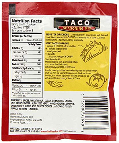 CHI-CHI’S TACO SEASONING MIX, 1.25 OUNCE