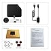 HD TV ANTENNA INDOOR,GIAYOUNEER Updated 2018 Newest HDTV Digital 4K / 1080P Antennas with Magnetic Ring to Lock Signal and Amplifier Booster, More High-Definition And Free channels, Long enough Coax.