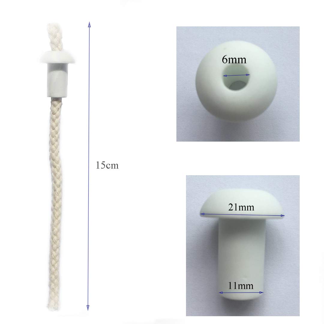 Wicks with Ceramic Holder for Alcohol Lamp/Oil Lamp Pack of 10 - Image 3