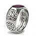 Agla Alchemy Gothic Pewter Talisman Ring - size 11