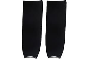 Colaxi Ice Hockey Sock Knit Hockey Socks Practical Senior Black Non Slip Durability Workout Lightweight Warm Training Sock