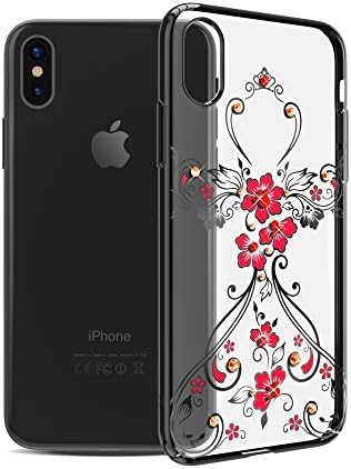 iPhone X Case, SunbaYouth iPhone 10 case with Swarovski Element Crystal Design  iPhone X Edition Case Drop Resistance Hard PC for iPhone X Case Clear