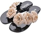 DADAWEN Women's Girl's Flower Summer Beach Flip Flops Sandals