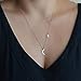 JIEPING Simple Metal Moon Star Choker Necklace Women's Gold Silver Plated Chain
