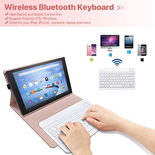 Keyboard Case for 2019 Fire HD 10 9th Generation /7th Generation 2017