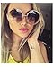 VIVIENFANG Full Metal Double Circle Wire Frame Oversized Round Sunglasses Polarized 86613A Gold