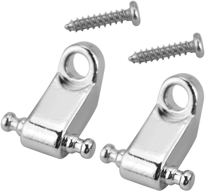 Dilwe 2PCS Guitar String Retainer, Guitar Roller String Tree Retainer with Screw for Electric Guitar Bass(Silver)