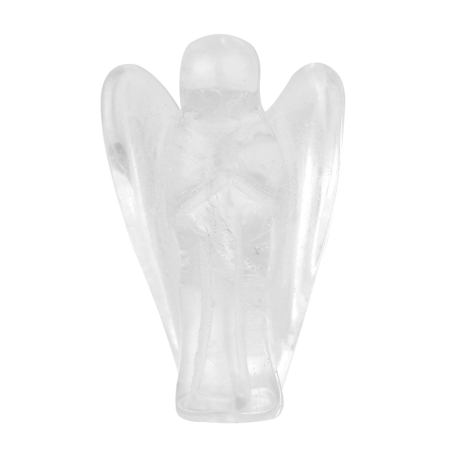 Morella Gemstone Mountain Crystal Angel Good Luck Charm Guardian Angel to take with You 3,5 cm in a Velvet Bag