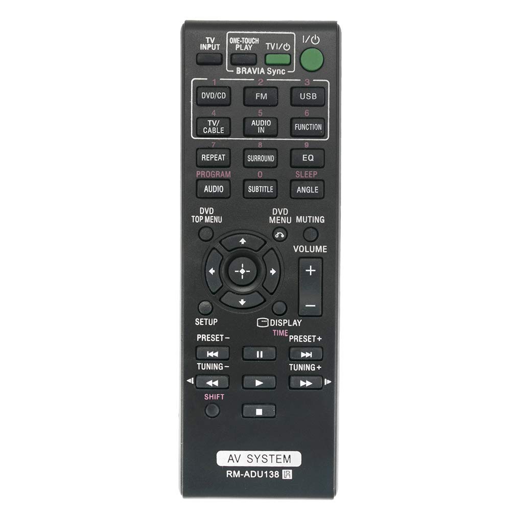 VINABTY RM-ADU138 Replace Remote Control fit for SONY Home Theater SS-CT121 SS-WS121 DAV-TZ140 RM-ADU101 HCD-TZ145 HBD-TZ140 DAV-TZ130 DAV-TZ145