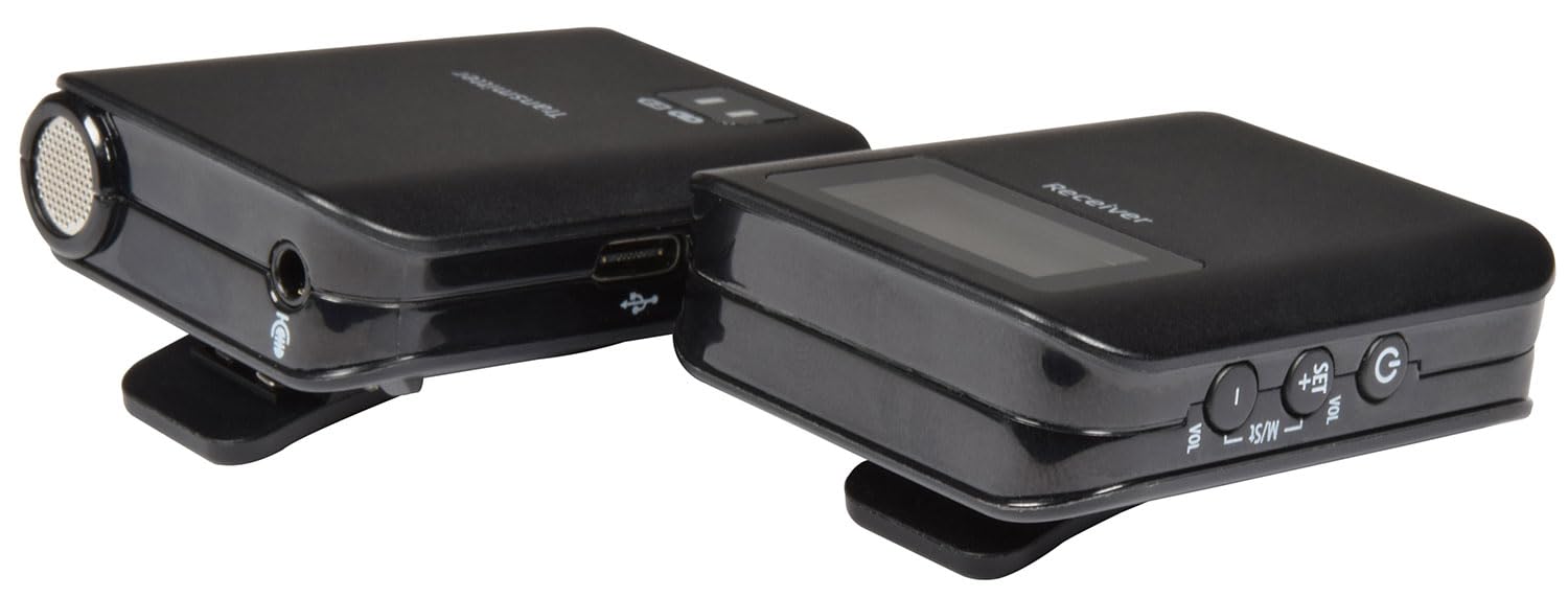 Chord | LM58 Compact Wireless Lavalier Microphone Transmitter & Receiver Set Perfect for Smartphone Camera Podcast Interview, YouTube & Facebook Live