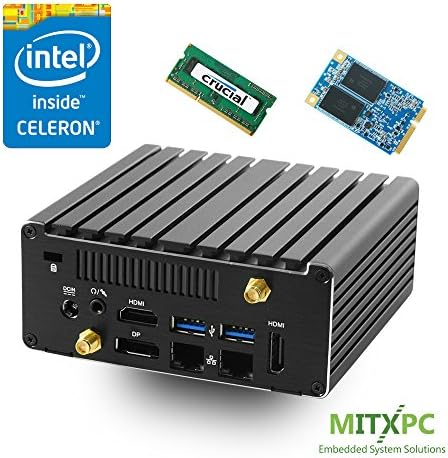 Jetway JBC313U591W Intel Celeron N3160 Dual LAN Fanless NUC /4GB, 60GB mSATA SSD - Configured and Assembled by MITXPC