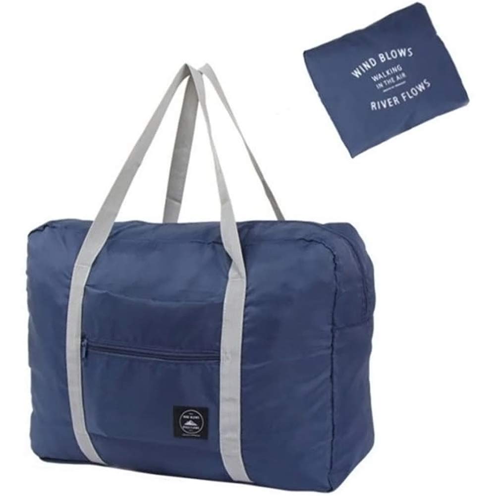INVODA Foldable Travel Duffel Bag Holdall Bag Luggage for Sports Gym Water Resistant Nylon 32 Liter(Blue) — image 1