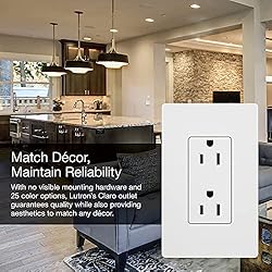Lutron Claro 15 Amp Duplex Outlet, SCR-15-TP, Taupe