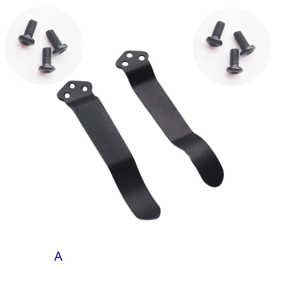 MYIW 2 pcs Deep Carry Pocket Clips for Folding Knives,Kydex Waist Clip,Folding Knife Back Clips (A)
