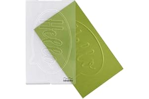 BIRABIRA Bira Craft 3" x 5" Embossing Folder, Perfect for Bira 3" Cutting and Embossing Machine. Assorted Designs. (Hello)