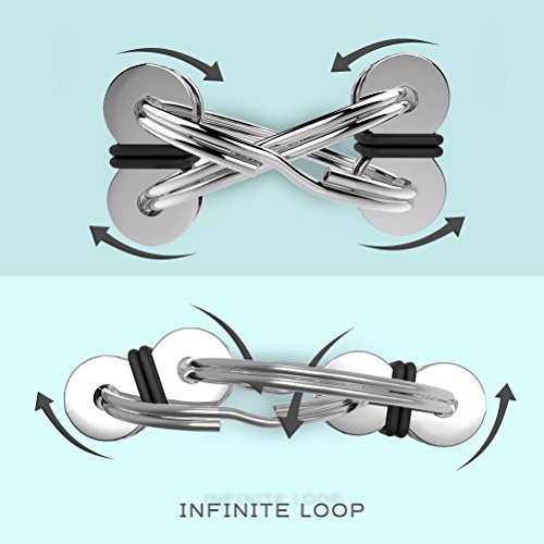 Fidget Chain, MeanLove Bike Chain Fidget Toy for Autism ADD ADHD Stress and Idle Hands,EDC Focus Toy Stress and Anxiety Relief (Red)