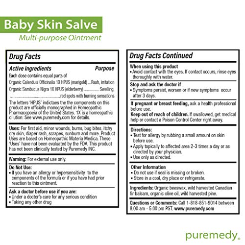 Puremedy Baby Skin Salve Multi Purpose Ointment All Natural Healing