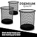 Akmy by Jackson Flag Company Pen Holder Mesh Pencil Holder Metal Pencil Holders Pen Organizer Round Padded Base Black for Desk Office - 3 Pack