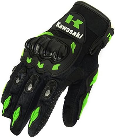JIN Glove Motorcycle Gloves,Cycling Gloves, Mountain Bike Gloves, Road Cycling Gloves, Cycling Gloves, Half Finger, Anti-Slip, Sports, Work Gloves, Kawasaki, l