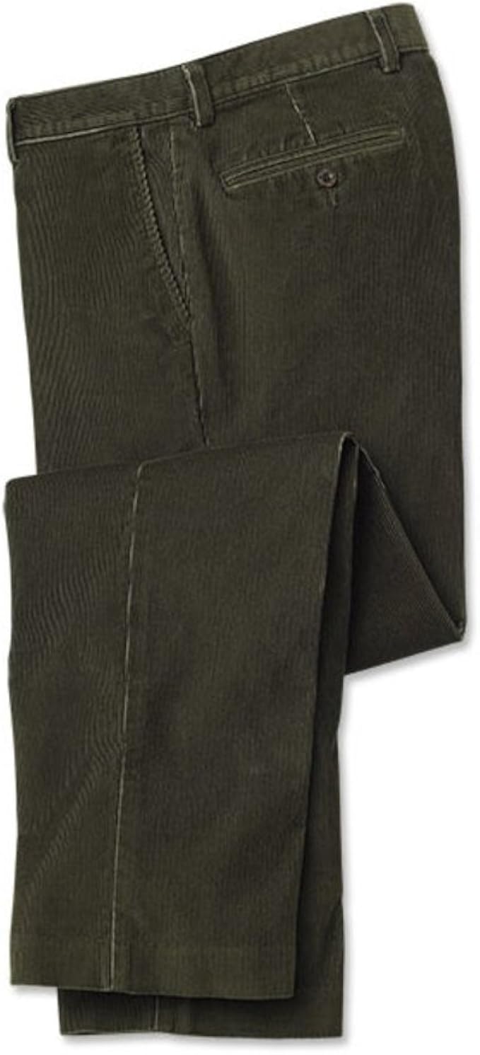 Orvis Wrinkle-Free Cotton Corduroy Pants Dark Olive 38 30 inch at Amazon Menâs Clothing store
