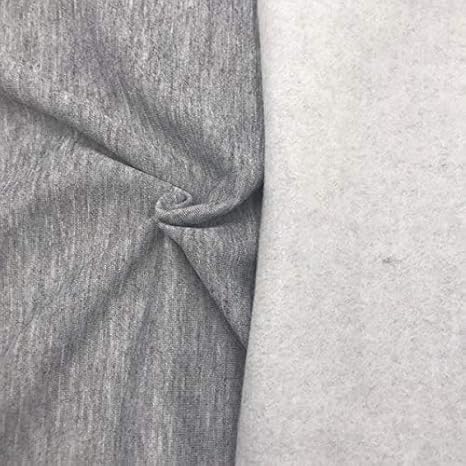 Amazon.com: Heather Gray Sweatshirt Single Sided Fleece Fabric by The Yard