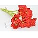 FatColo Artificial Poppy Flowers, Fresh Artificial Mini Real Touch PU/Latex Corn Poppies Fake Flowers Bouquet for Decor(Red, Piece of 10)
