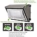 Hykolity High-Output LED Wall Pack,45W 5850lm [175W MH Equivalent] Outdoor Commercial LED Area Security Light,0-10V Dimmable,5000K Daylight
