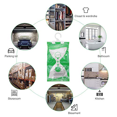 Somune Wardrobe Moisture Absorber Packets (6 Pack), Hanging Closet