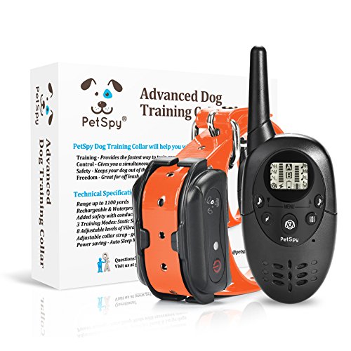 PetSpy M86N Dog Training Shock Collar for Dogs with Vibration Electric Shock and Beep Rechargeable and Waterproof Remote Trainer (10-140 lbs)
