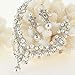 EVER FAITH Flower Simulated Pearl Wedding Jewelry Set Clear Austrian Crystal