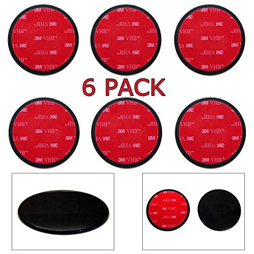 6-Pack Ramtech 65mm 3M VHB Car Vehicle Dash Dashboard Adhesive Sticky Suction Cup Mount Disc Disk Pad For GPS / Mobile Cell Phone / Car DVR / MP4 / Tablet PC / Car DVR / MP4 / E-book - DMD65