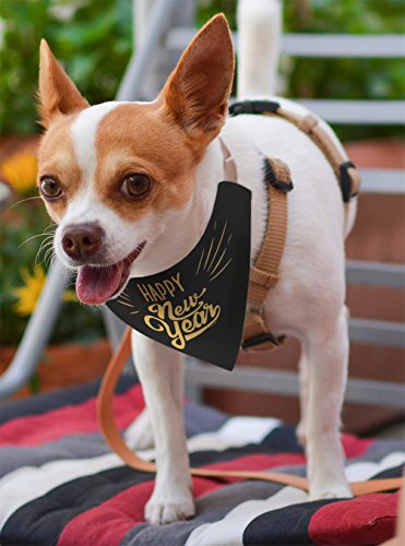 Christmas Gifts for Dogs Happy New Year Christmas Outfit for Dogs Small Dog Bandana Scarf for Dogs Bib I Can Explain