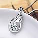 Sephla White Gold Plated 1ct Cubic Zirconia Angel Wing Pendant Necklace For Women