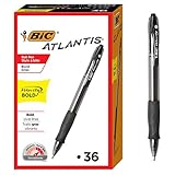 BIC Velocity Bold Retractable Ballpoint Pen, Bold Point (1.6mm), Black, 36-Count
