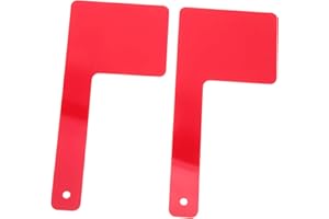 LIOOBO 2pcs Red Acrylic Garden Mailbox Flag Replacement, Universal, Rotatable, Easy to Install