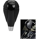 Kakulkomen Black Leather Automatic Car Gear Shift Knob,Shifter Knob Stick Head Handle for Le-xus Is250 Is350 Es300 Es350 Gs300 Gs350 Ls460 Ls430 Ls600h Cs200H Rx350 Rx450h
