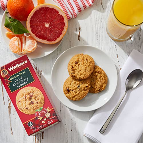 Walkers Shortbread GlutenFree Oat & Cranberry Cookies, 5.3 Ounce Box